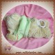 NICOTOY DOUDOU OURS BOUCLETTE BEIGE SWEAT VERT MUSICAL SOS