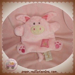 BABYNAT BABY NAT DOUDOU COCHON QUASI PLAT ROSE SOS