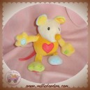 BABYSUN DOUDOU SOURIS ORANGE JAUNE COEUR ROUGE BABY SUN