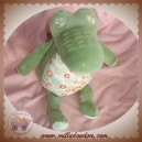 NATALYS DOUDOU CROCODILE VERT VENTRE ROND TISSU SOS