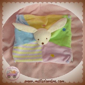 CMP DOUDOU LAPIN PLAT JAUNE ROSE VERT ETOILE SOS