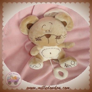 TIAMO TI AMO DOUDOU SOURIS OURS BEIGE ECRU MUSICAL SOS