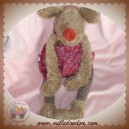 MOULIN ROTY DOUDOU SOURIS POIL MARRON SORT ROUGE FLEUR SOS