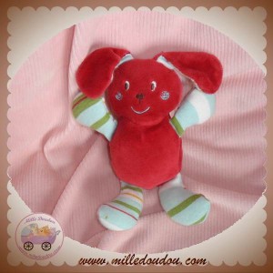 SUCRE D'ORGE DOUDOU LAPIN CHIEN CAJOU ROUGE HOCHET SOS