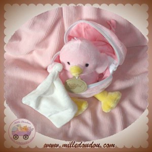 BABYNAT BABY NAT DOUDOU POUSSIN CANARD ROSE COQUILLE MOUCHOIR ECRU SOS