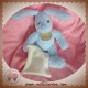 BABYNAT DOUDOU LAPIN BLEU BOUCLETTE MOUCHOIR ECRU SOS