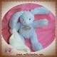 BABYNAT DOUDOU LAPIN BLEU BOUCLETTE MOUCHOIR ECRU SOS