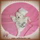 BABYNAT DOUDOU OURS BLANC PLAT BIO FLEUR NOEUD SOS