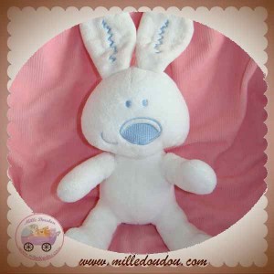 NOUNOURS DOUDOU LAPIN ECRU ET BLEU DO L'ENFANT SOS