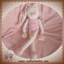 BOUT'CHOU MONOPRIX DOUDOU LAPIN ROSE TISSU RAYE SOS