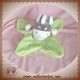 DIVERS DOUDOU PELUCHE ZEBRE ANE GRIS RAYE PLAT VERT FEUILLE SOS