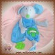 SIGIKID DOUDOU SOURIS GRIS PLAT BLEU VERT TREFLE DENTITION SOS