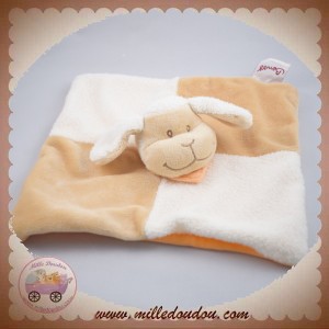 BENGY DOUDOU MOUTON PLAT ECRU BEIGE DOS ORANGE SOS