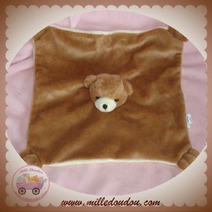 LOGOPROM DOUDOU OURS PLAT MARRON ECRU SOS