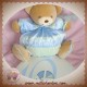 KALOO DOUDOU OURS BOULE BLEU SOIE 10 ANS BONHEUR SOS