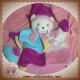 DOUDOU ET COMPAGNIE CHAT CATCHOU MARIONNETTE ROSE BLEU TIPI SOS