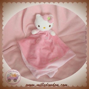 SANRIO DOUDOU CHAT HELLO KITTY PLAT ROSE VERT FLEUR HOCHET SOS