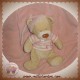 BABY CLUB C&A DOUDOU OURS ECRU PULL RAYE ROSE ETOILE LUNE SOS