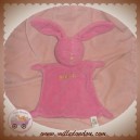 IKKS DOUDOU PELUCHE LAPIN PLAT ROSE SOS