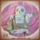 DOUDOU ET COMPAGNIE SOS PANDA MARIONNETTE BLANC GRIS TAUPE FEUILLE HOCHET