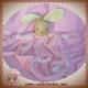 KALOO DOUDOU LAPIN BEIGE PLAT ROSE PLUME LILIROSE FLEUR SOS