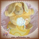 KALOO DOUDOU LAPIN BOULE ORANGE ABRICOT BONHEUR SOS