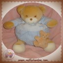 TAKINOU DOUDOU OURS BEIGE BOULE BLEU RAYE COEUR BEBE SOS