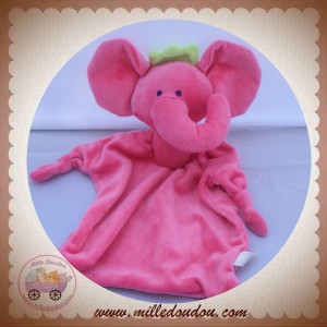 LUC ET LEA SABILUC DOUDOU ELEPHANT PLAT ROSE SOS