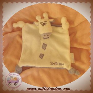 SVR BEBE DOUDOU GIRAFE VACHE PLAT BLANC MAUVE SOS