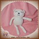 VERTBAUDET DOUDOU OURS BLANC POINT ROUGE SOS