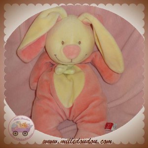 TEX DOUDOU LAPIN ROSE ECHARPE VERTE SOS