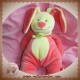 TEX DOUDOU LAPIN ROSE ECHARPE VERTE SOS