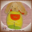 TAKINOU DOUDOU LAPIN JAUNE ORANGE 30 CM SOS