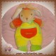 TAKINOU DOUDOU LAPIN JAUNE ORANGE 30 CM SOS