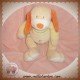 MOTS D'ENFANTS DOUDOU CHIEN ECRU JAUNE ORANGE SOS