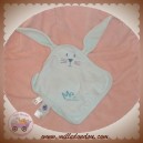 PETIT BATEAU DOUDOU LAPIN PLAT CARRE BLEU SOS