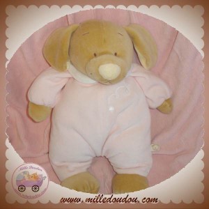 NOUKIE'S DOUDOU CHIEN BEIGE EDGAR ROSE 32 cm