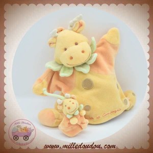 DOUDOU ET COMPAGNIE SOS GIRAFE MARIONNETTE ORANGE AVEC BEBE DOUDOU ET COMPAGNIE SOS GIRAFE MARIONNETTE ORANGE AVEC BEBE