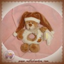 BABYNAT BABY NAT DOUDOU OURS MARRON ECRU HOCHET SOS