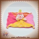 NICOTOY DOUDOU CLOWN LUTIN PLAT ROSE JAUNE KIABI NEZ SOS