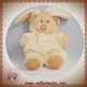 NICOTOY DOUDOU OURS BEIGE DEGUISE EN LAPIN ECRU SOS 