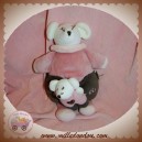 GRAIN DE BLE DOUDOU SOURIS BLANCHE ROSE BEBE ZANNIER SOS