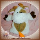 DIVERS DOUDOU VACHE MARIONNETTE BLANCHE BEIGE CAROTTE SOS