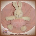 PLANETE DIFFUSION DOUDOU LAPIN ECRU BOULE ROSE SOS