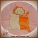 SIPLEC DOUDOU LION PLAT ORANGE ECRU NOEUD SOS