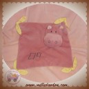 DIVERS DOUDOU HIPPOPOTAME PLAT ROSE NOEUD JAUNE SOS