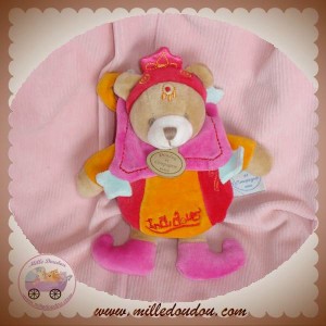 DOUDOU ET COMPAGNIE SOS OURS PRINCESSE INDIDOUS CAPE ROSE ORANGE