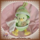 BABYNAT BABY NAT DOUDOU POUSSIN CANARD VERT COQUILLE MOUCHOIR ECRU SOS