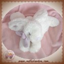 DOUDOU ET COMPAGNIE LAPIN BONBON ALLONGE BLANC VIOLET SOS