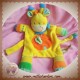 NICOTOY DOUDOU GIRAFE JAUNE ORANGE BANDANA ATTACHE TETINE SOS